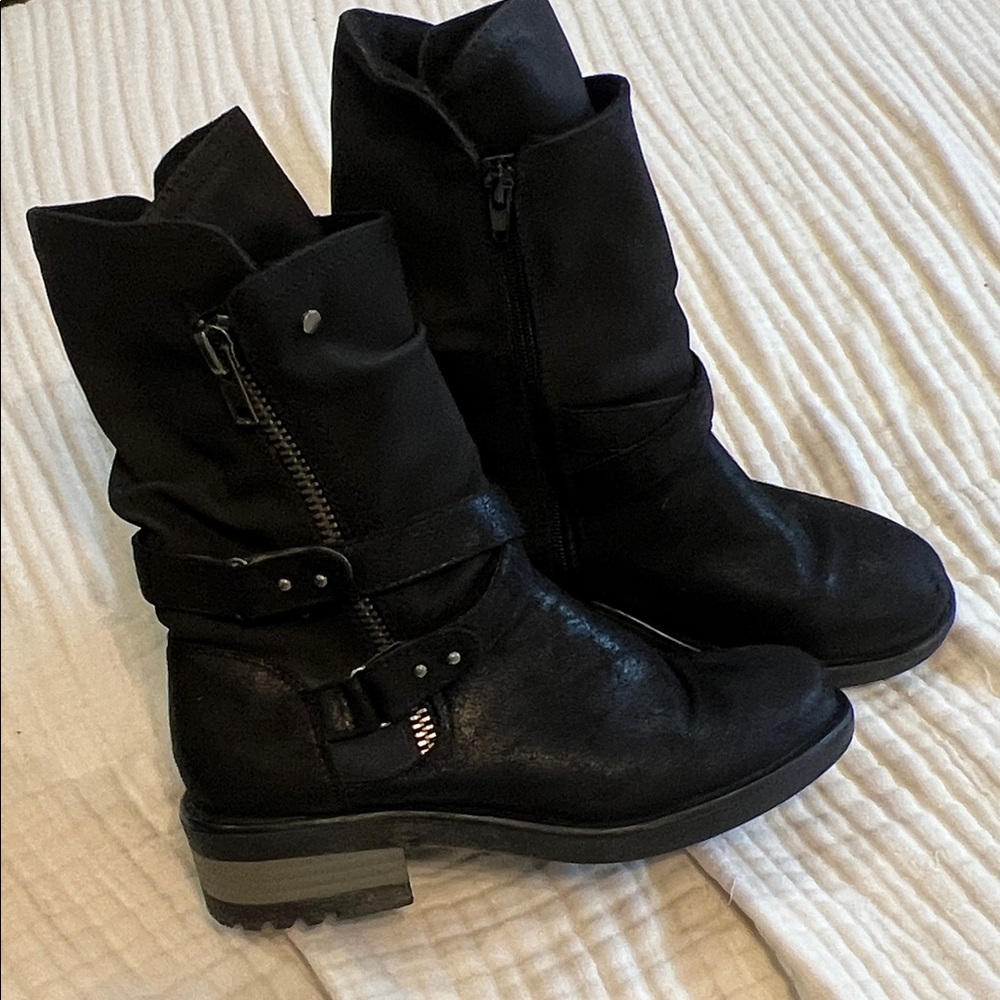 Carlos by Carlos Santana Black Combat Boots